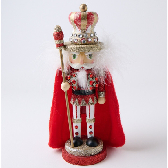 Kurt Adler Hollywood by Holly Adler Miniature Nutcracker 11 Inches Tall Glitter - Picture 1 of 7